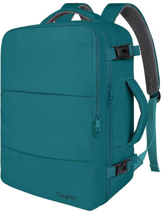 Women\'s Peacockblue 15.6inch Laptop Mochila Flight Approved Daypack with Pocket main image 7